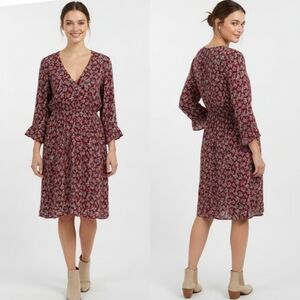 Gilli Floral Cottagecore Boho 3/4‎ Flutter Sleeve Y2K Boho Modest Chic Dress XL